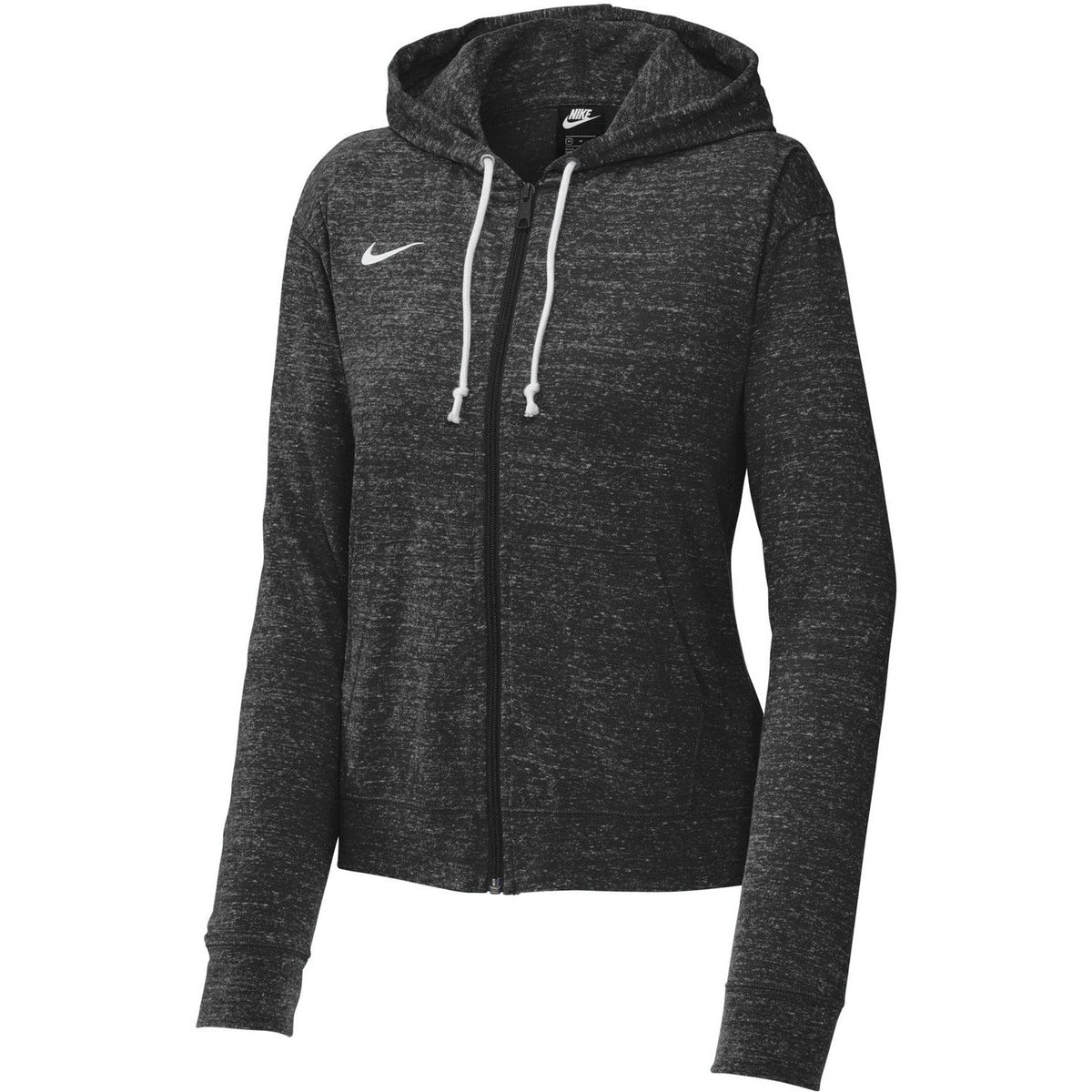 logo-left NIKE Ladies Gym Vintage Full-Zip Hoodie-Regular-NIKE-Team Black-S-Thread Logic