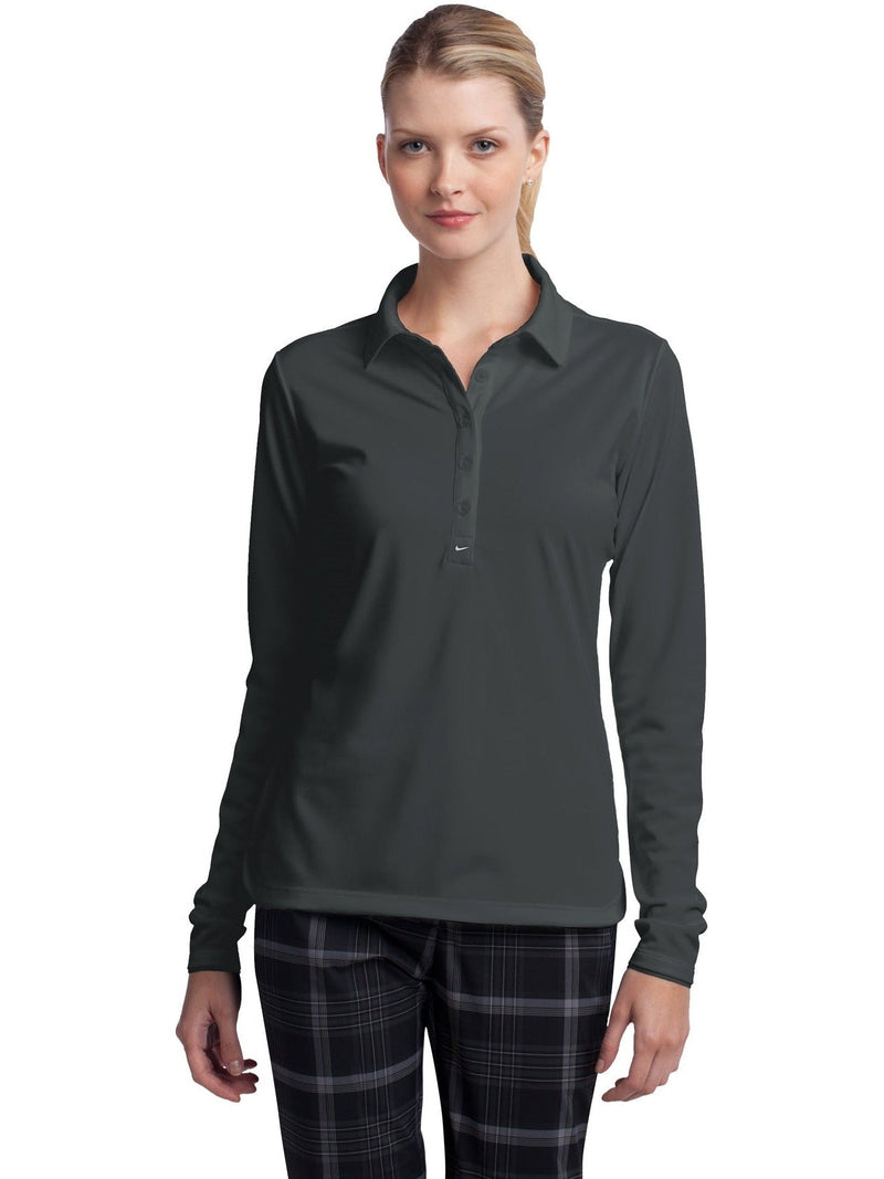 no-logo NIKE Ladies Long Sleeve Dri-FIT Stretch Tech Polo-Regular-NIKE-Thread Logic