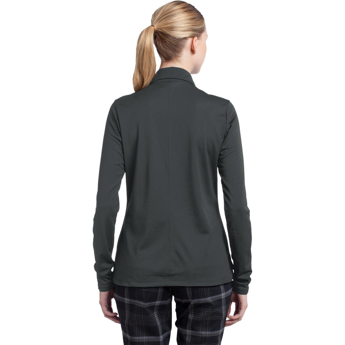 no-logo NIKE Women's Long Sleeve Dri-FIT Stretch Tech Polo-Polos-Nike-Thread Logic