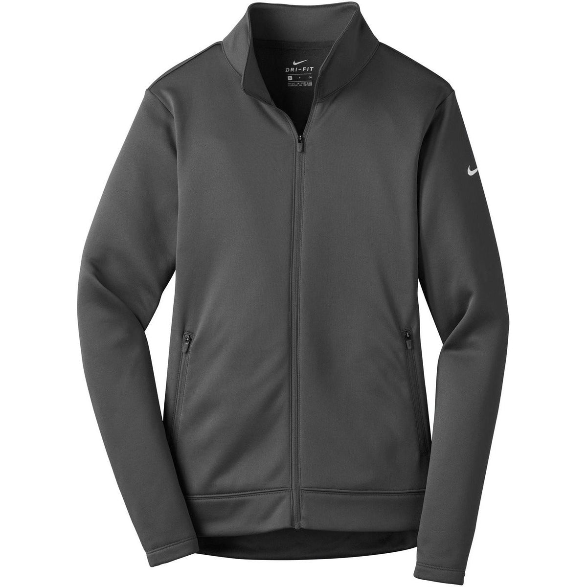 no-logo NIKE Women's Therma-FIT Full-Zip Fleece-Full Zips-Nike-Anthracite-S-Thread Logic