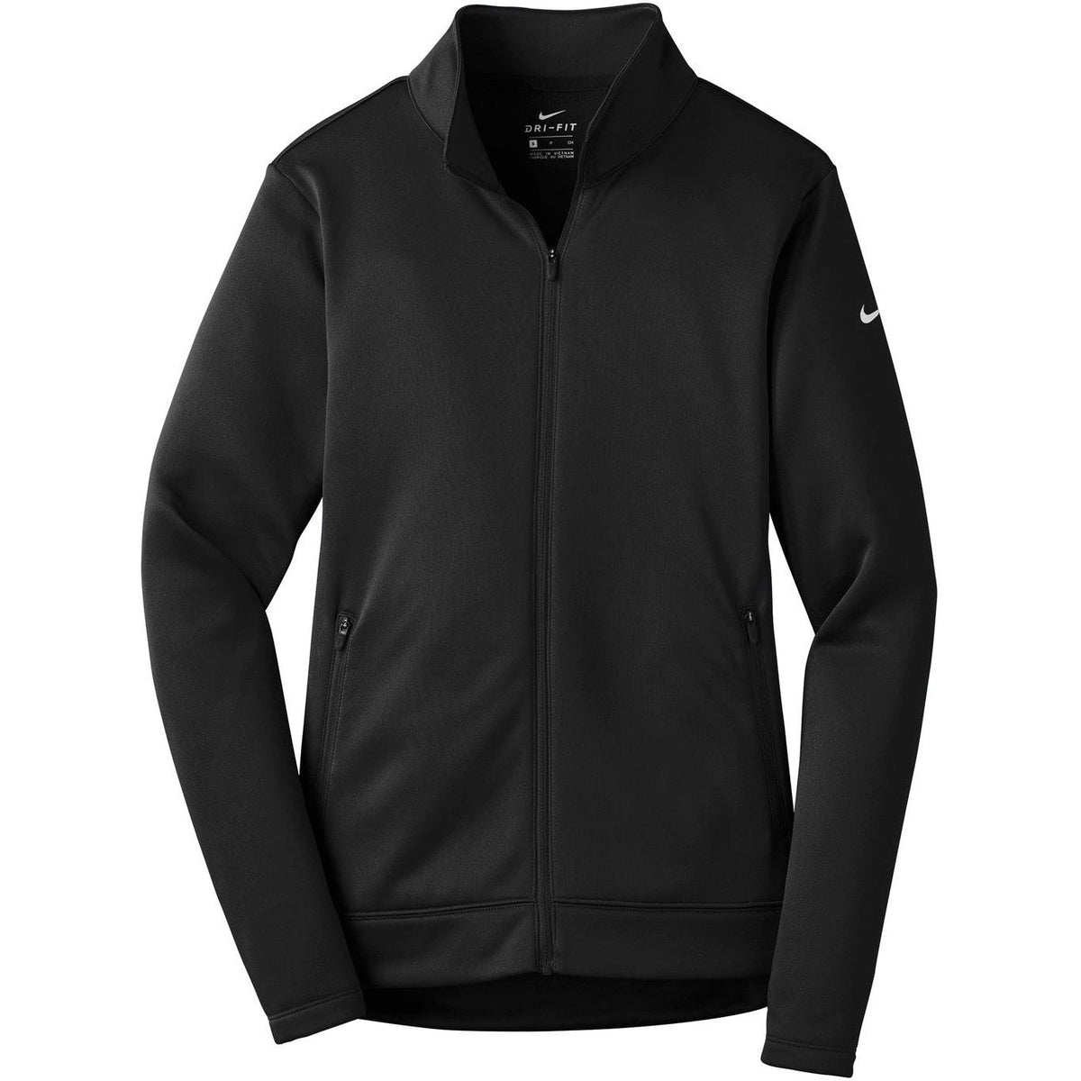no-logo NIKE Women's Therma-FIT Full-Zip Fleece-Full Zips-Nike-Black-S-Thread Logic