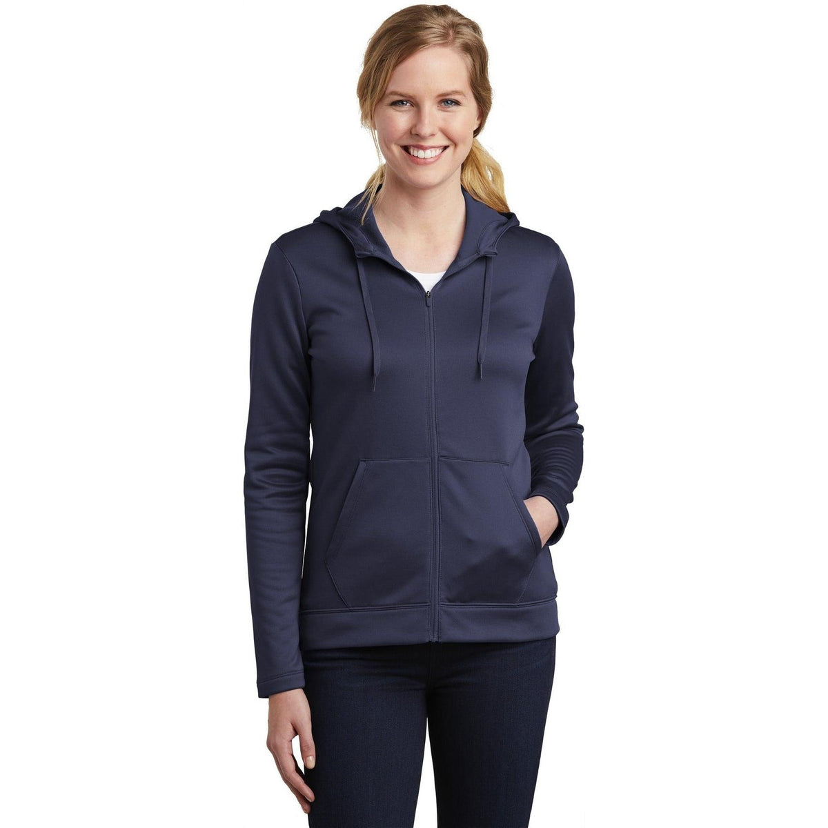 no-logo NIKE Women's Therma-FIT Full-Zip Fleece Hoodie-Full Zips-Nike-Thread Logic