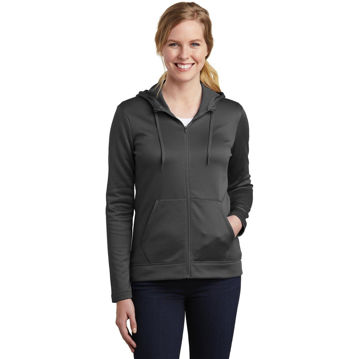 no-logo NIKE Women's Therma-FIT Full-Zip Fleece Hoodie-Full Zips-Nike-Thread Logic
