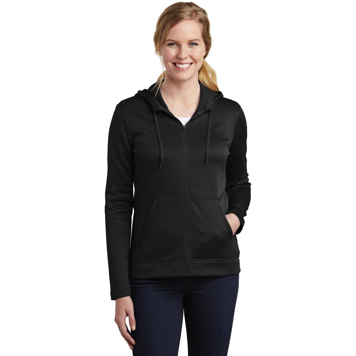 no-logo NIKE Women's Therma-FIT Full-Zip Fleece Hoodie-Full Zips-Nike-Thread Logic