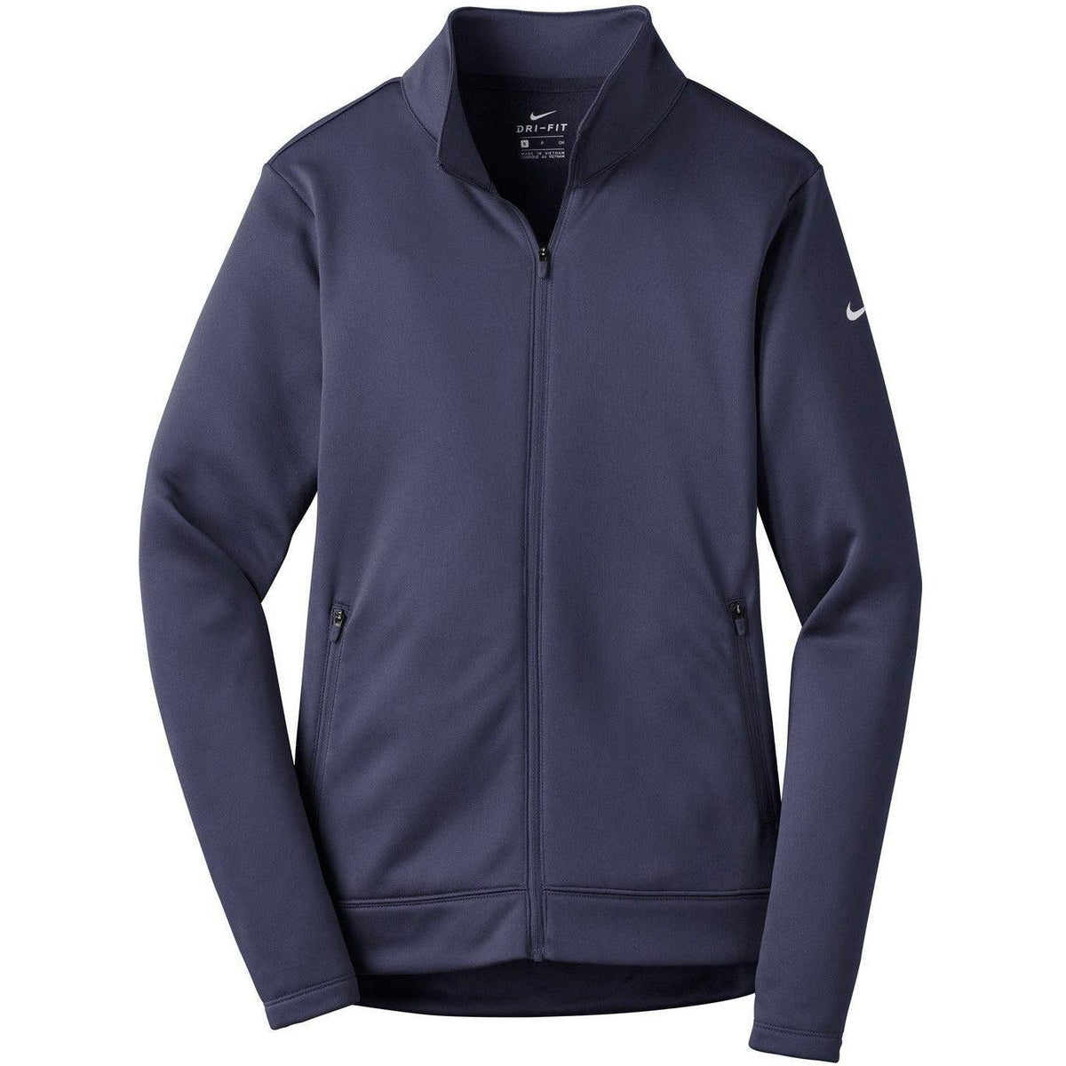 no-logo NIKE Women's Therma-FIT Full-Zip Fleece-Full Zips-Nike-Midnight Navy-S-Thread Logic