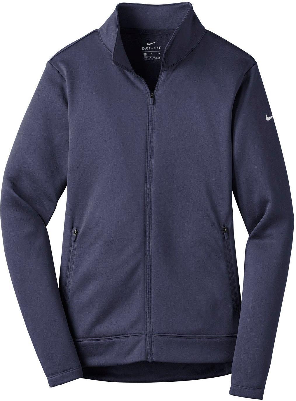 No-Logo CLOSEOUT - NIKE Ladies Therma-FIT Full-Zip Fleece-Full Zips-Nike-Midnight Navy-S-Thread Logic