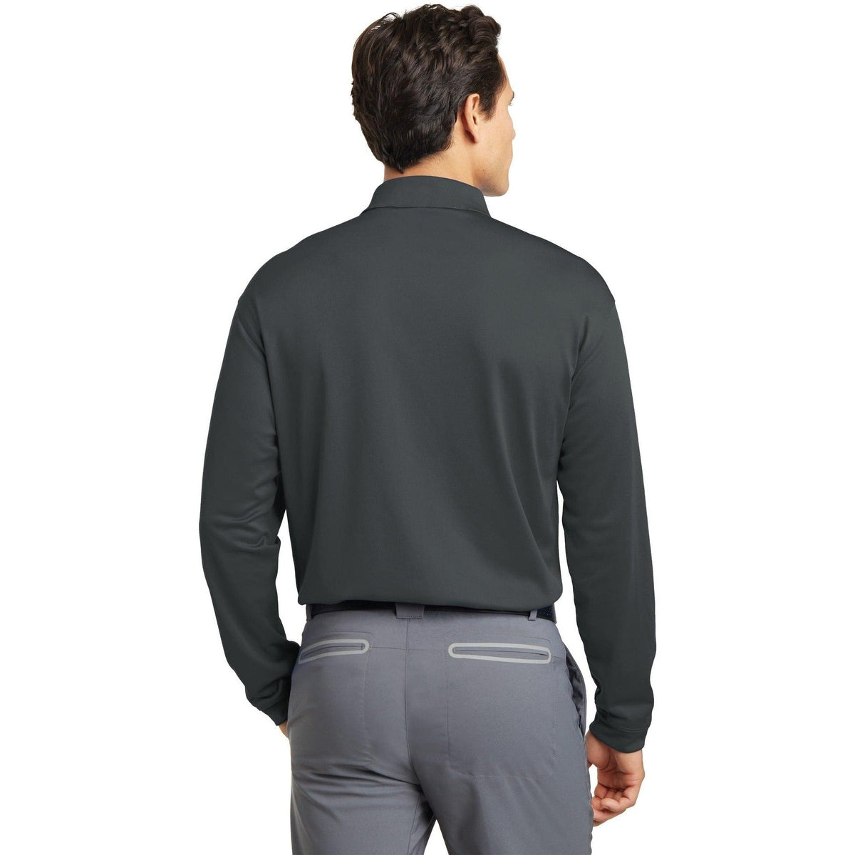 no-logo NIKE Long Sleeve Dri-FIT Stretch Tech Polo-Polos-Nike-Thread Logic