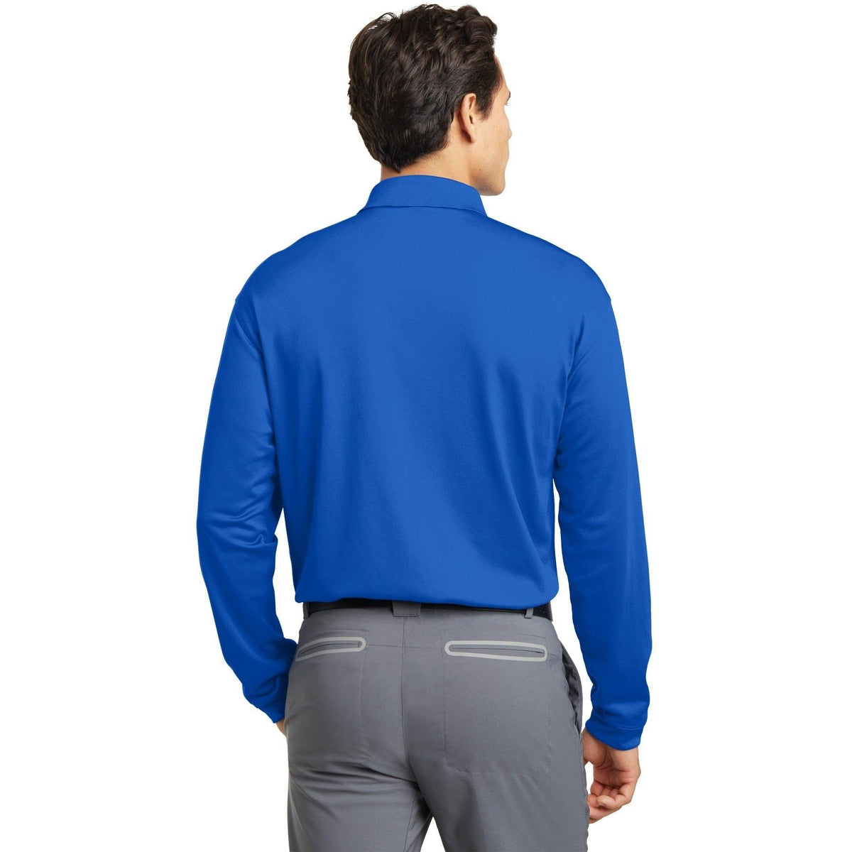 no-logo NIKE Tall Long Sleeve Dri-FIT Stretch Tech Polo-Regular-NIKE-Thread Logic