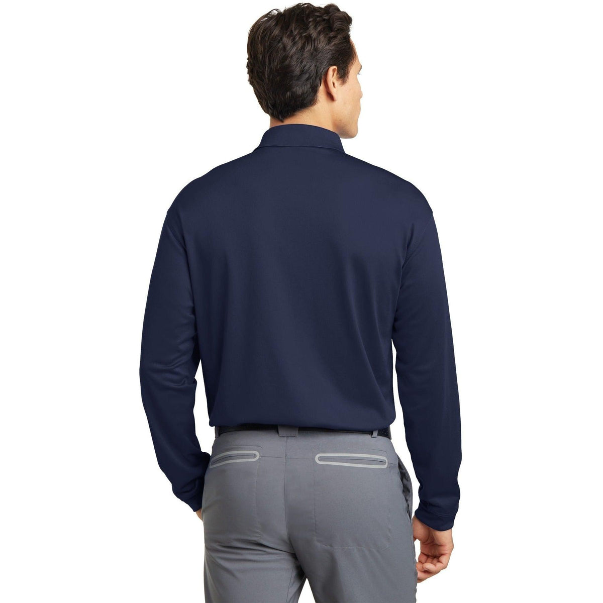 no-logo NIKE Tall Long Sleeve Dri-FIT Stretch Tech Polo-Regular-NIKE-Thread Logic