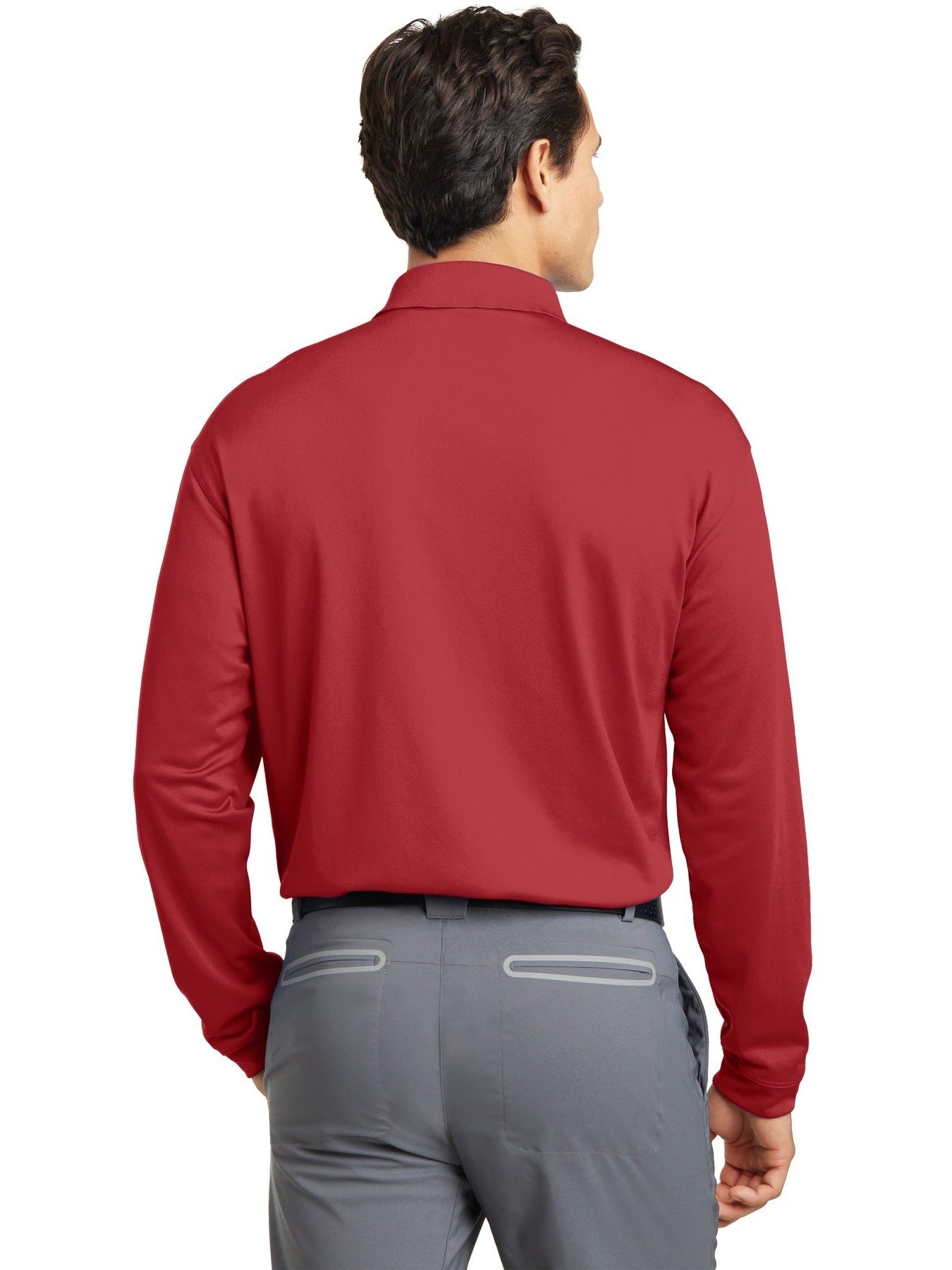 no-logo NIKE Tall Long Sleeve Dri-FIT Stretch Tech Polo-Regular-NIKE-Thread Logic