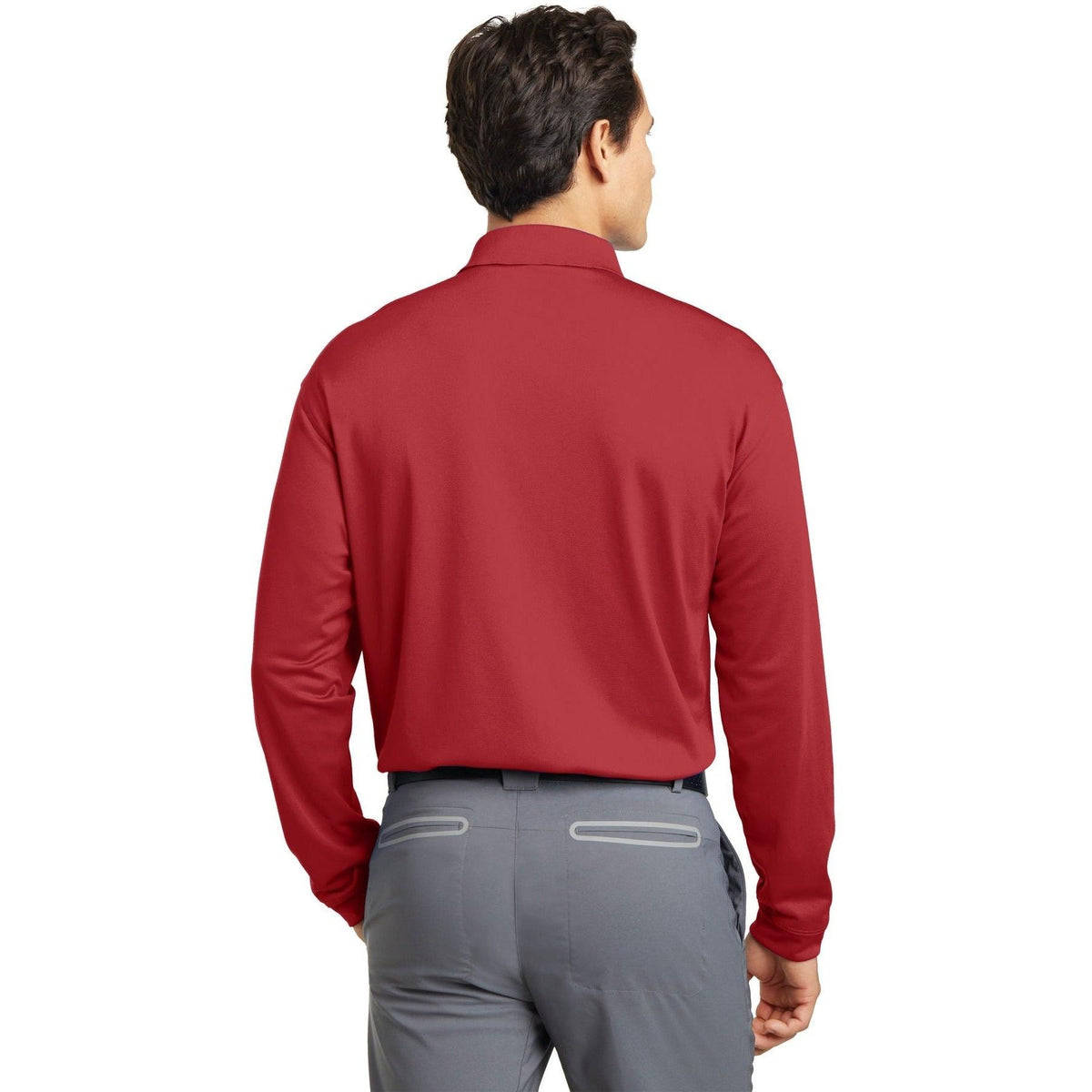no-logo NIKE Tall Long Sleeve Dri-FIT Stretch Tech Polo-Regular-NIKE-Thread Logic