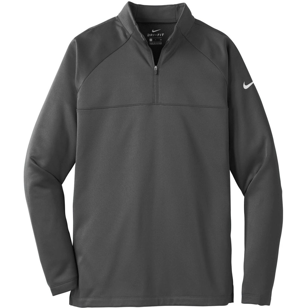no-logo NIKE Therma-FIT 1/2-Zip Fleece-Active-Nike-Anthracite/Anthracite-XS-Thread Logic