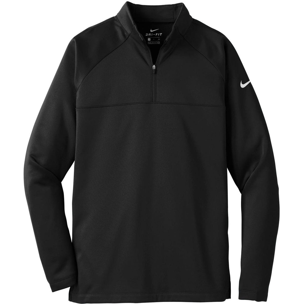 no-logo NIKE Therma-FIT 1/2-Zip Fleece-Active-Nike-Black/Black-XS-Thread Logic