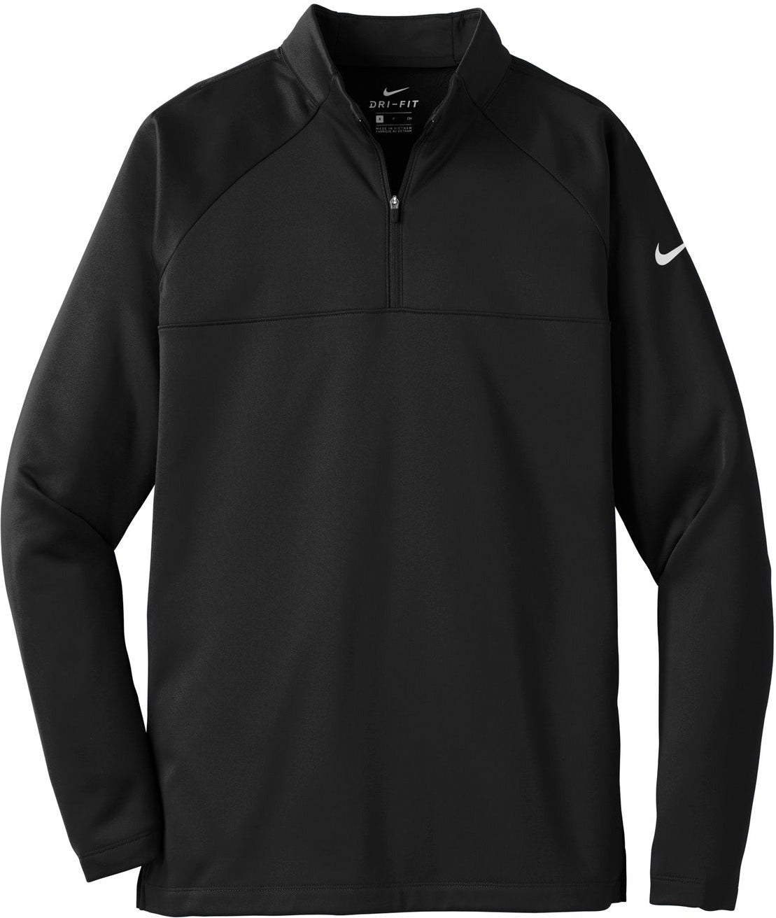 No-Logo CLOSEOUT - NIKE Therma-FIT 1/2-Zip Fleece-Active-Nike-Black/Black-XS-Thread Logic