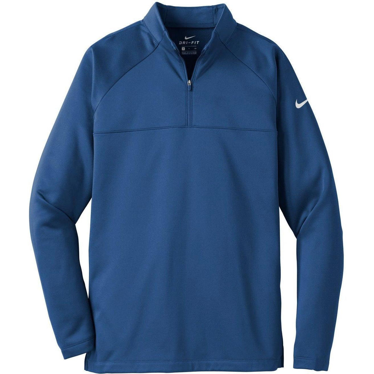 no-logo NIKE Therma-FIT 1/2-Zip Fleece-Active-Nike-Gym Blue/Gym Blue-XS-Thread Logic