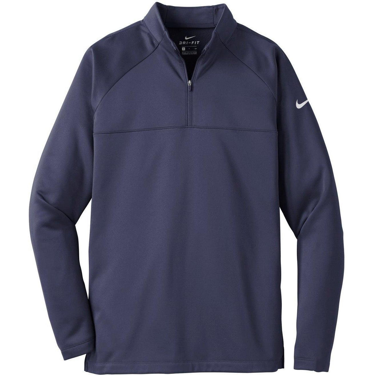 no-logo NIKE Therma-FIT 1/2-Zip Fleece-Active-Nike-Midnight Navy/Midnight Navy-XS-Thread Logic