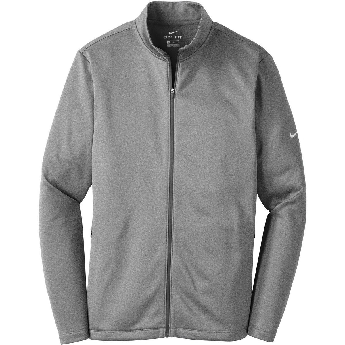 no-logo CLOSEOUT - NIKE Therma-FIT Full-Zip Fleece-Active-Nike-Dark Grey Heather-XS-Thread Logic