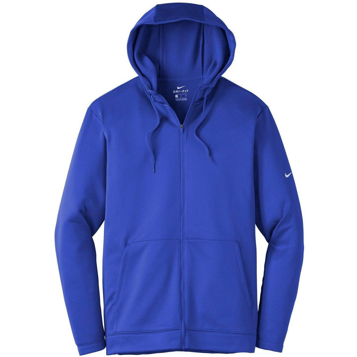 no-logo NIKE Therma-FIT Full-Zip Fleece Hoodie-Full Zips-Nike-Game Royal-XS-Thread Logic