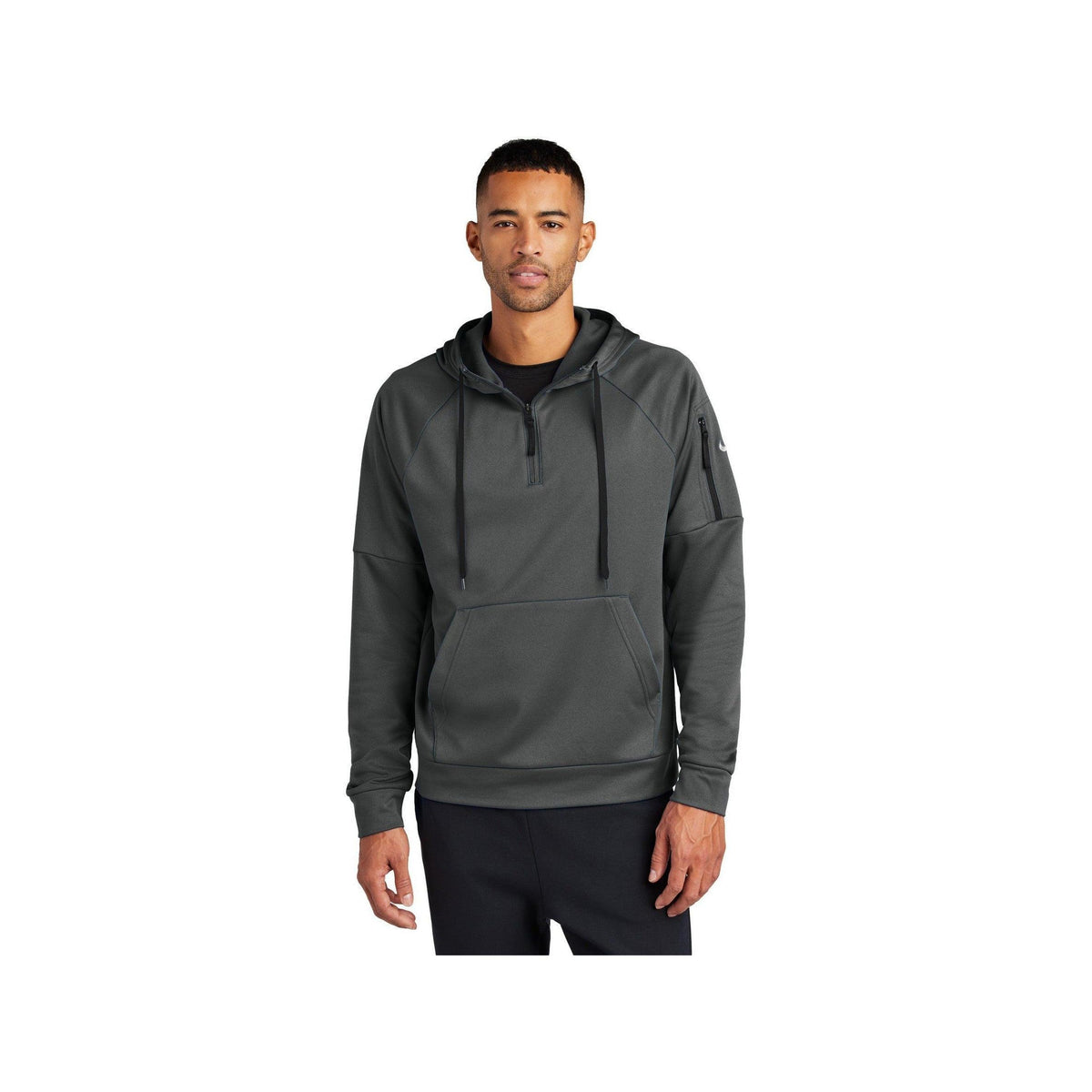 no-logo Nike Therma-FIT Pocket 1/4-Zip Fleece Hoodie-Nike-Thread Logic