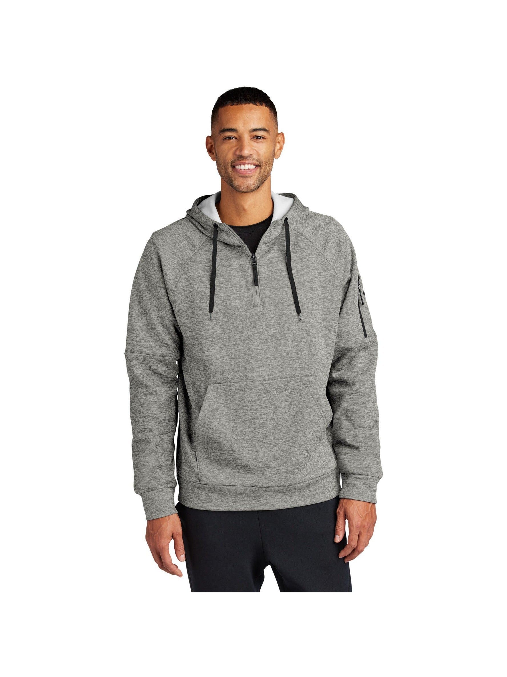 no-logo Nike Therma-FIT Pocket 1/4-Zip Fleece Hoodie-Nike-Thread Logic