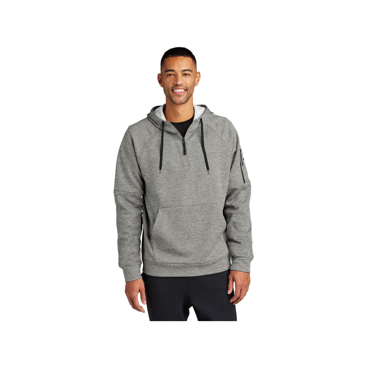 no-logo Nike Therma-FIT Pocket 1/4-Zip Fleece Hoodie-Nike-Thread Logic