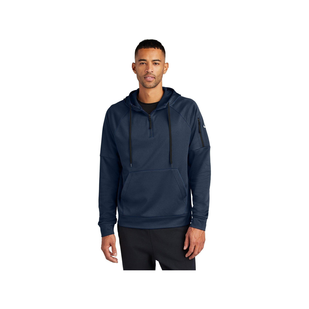 no-logo Nike Therma-FIT Pocket 1/4-Zip Fleece Hoodie-Nike-Thread Logic