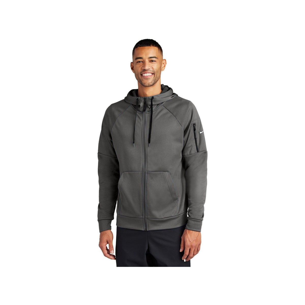 no-logo Nike Therma-FIT Pocket Full-Zip Fleece Hoodie-Nike-Thread Logic