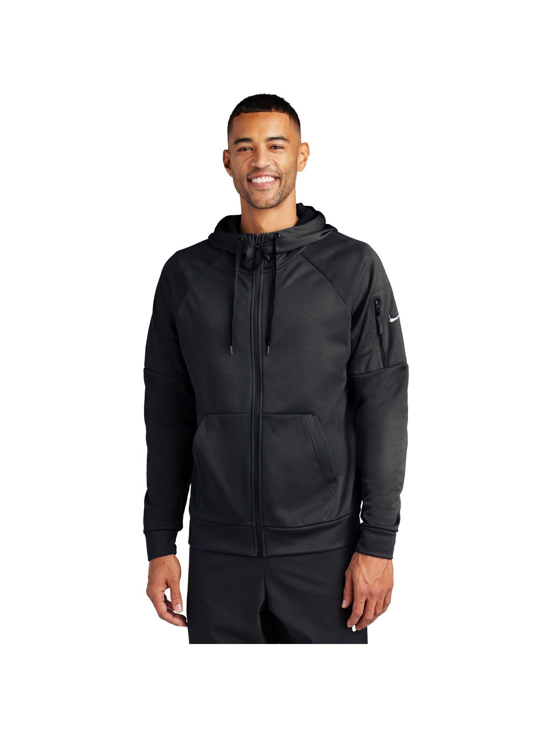 no-logo Nike Therma-FIT Pocket Full-Zip Fleece Hoodie-Nike-Thread Logic