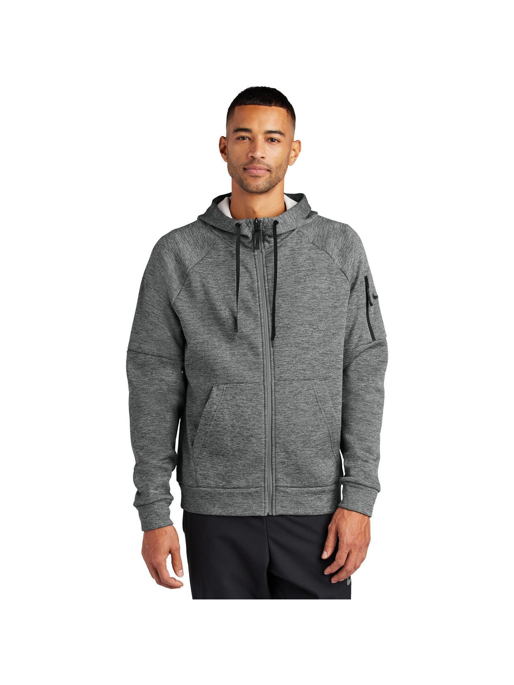 no-logo Nike Therma-FIT Pocket Full-Zip Fleece Hoodie-Nike-Thread Logic