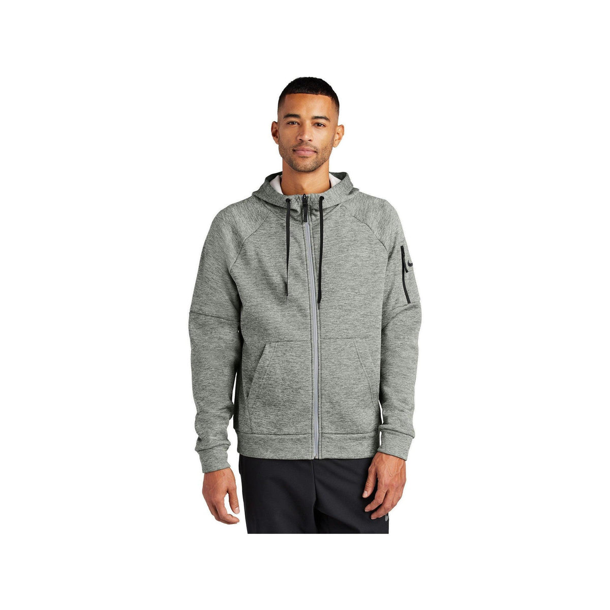 no-logo Nike Therma-FIT Pocket Full-Zip Fleece Hoodie-Nike-Thread Logic