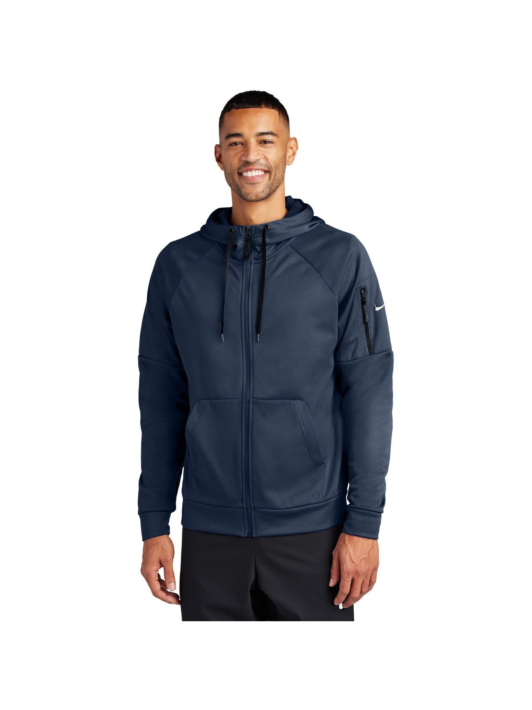no-logo Nike Therma-FIT Pocket Full-Zip Fleece Hoodie-Nike-Thread Logic