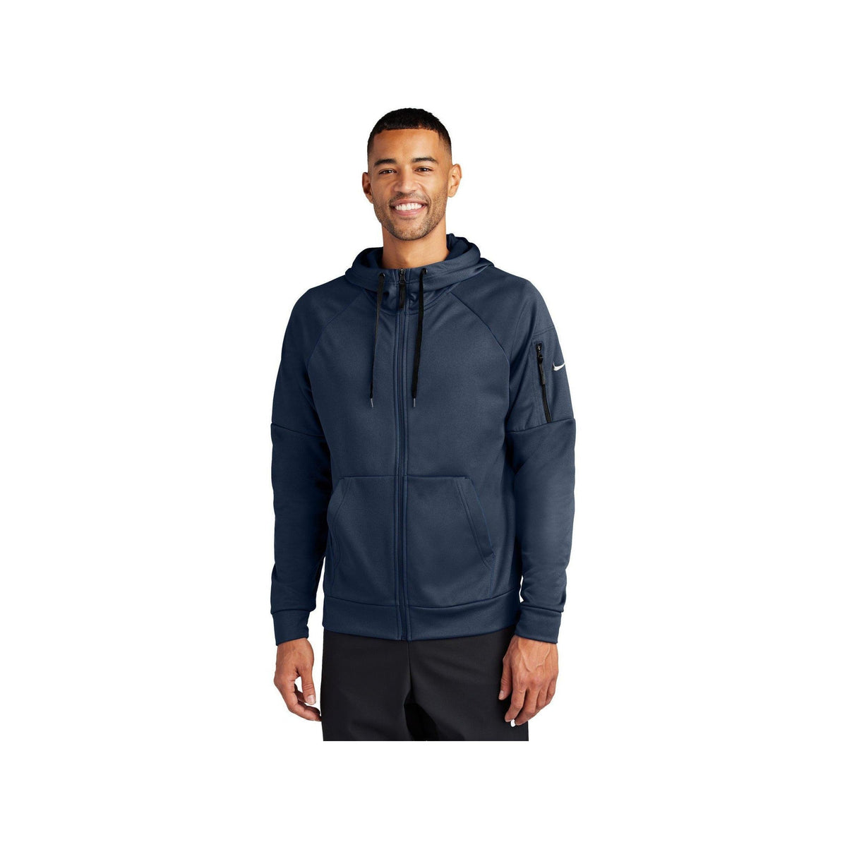 no-logo Nike Therma-FIT Pocket Full-Zip Fleece Hoodie-Nike-Thread Logic