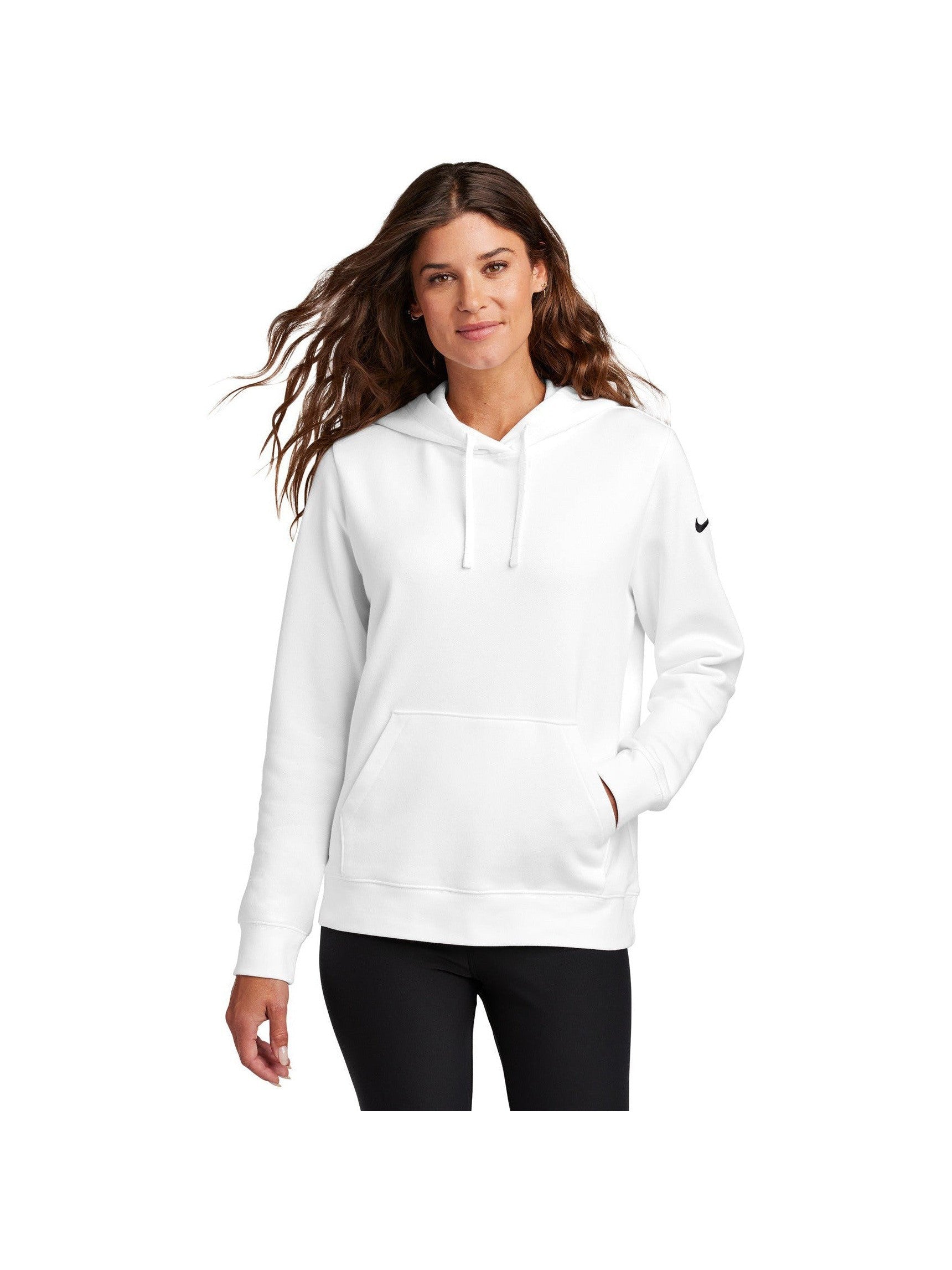no-logo Nike Ladies Club Fleece Sleeve Swoosh Pullover Hoodie-Nike-Thread Logic