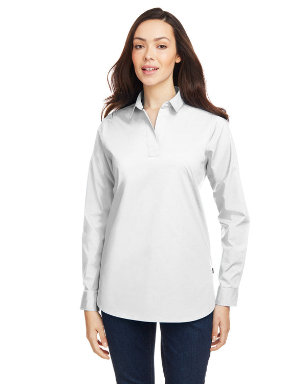  Nautica Ladies Staysail Shirt-Ladies Dress Shirts-Nautica-White-S-Thread Logic
