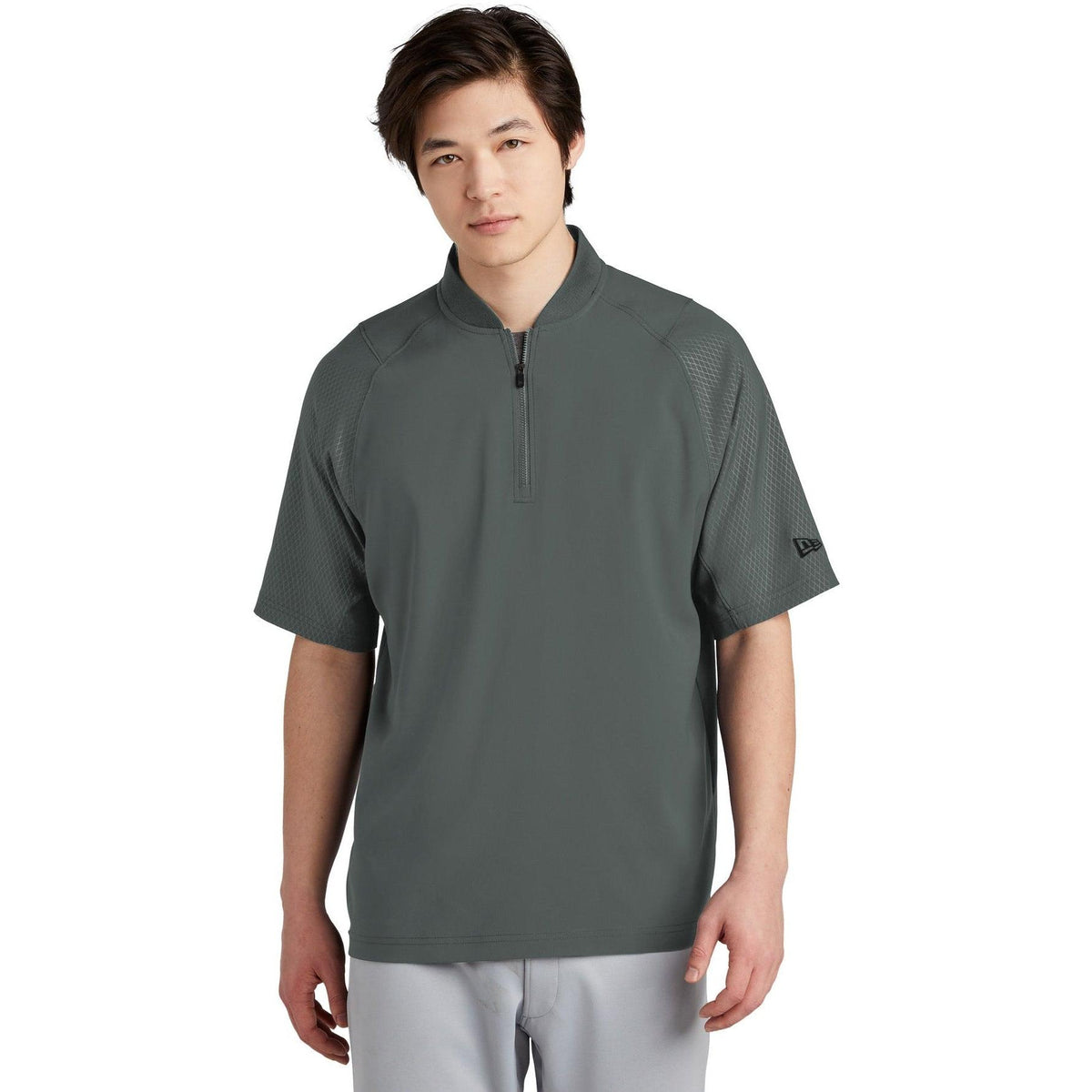 no-logo New Era Cage Short Sleeve 1/4-Zip Jacket-Regular-New Era-Thread Logic