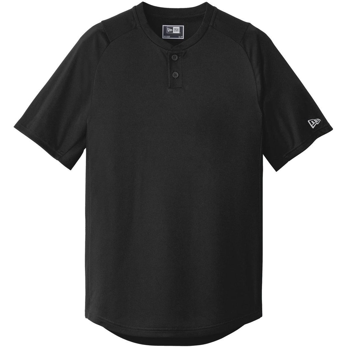 no-logo CLOSEOUT - New Era Diamond Era 2-Button Jersey-Polos-New Era-Black-S-Thread Logic