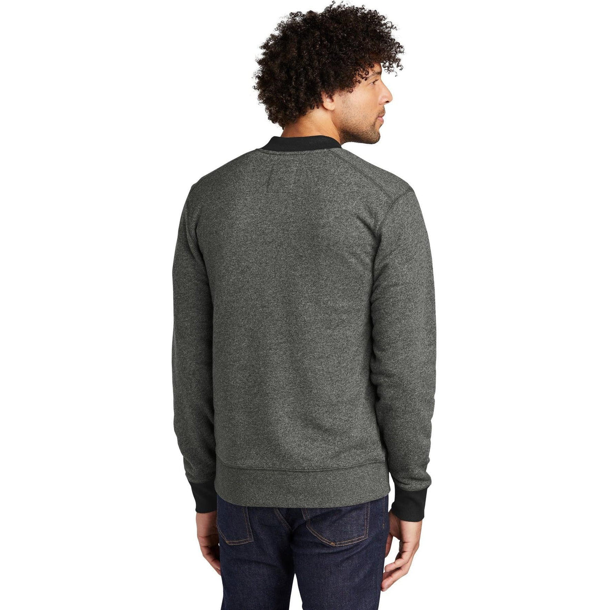 no-logo New Era French Terry Baseball Full-Zip-Full Zips-New Era-Thread Logic