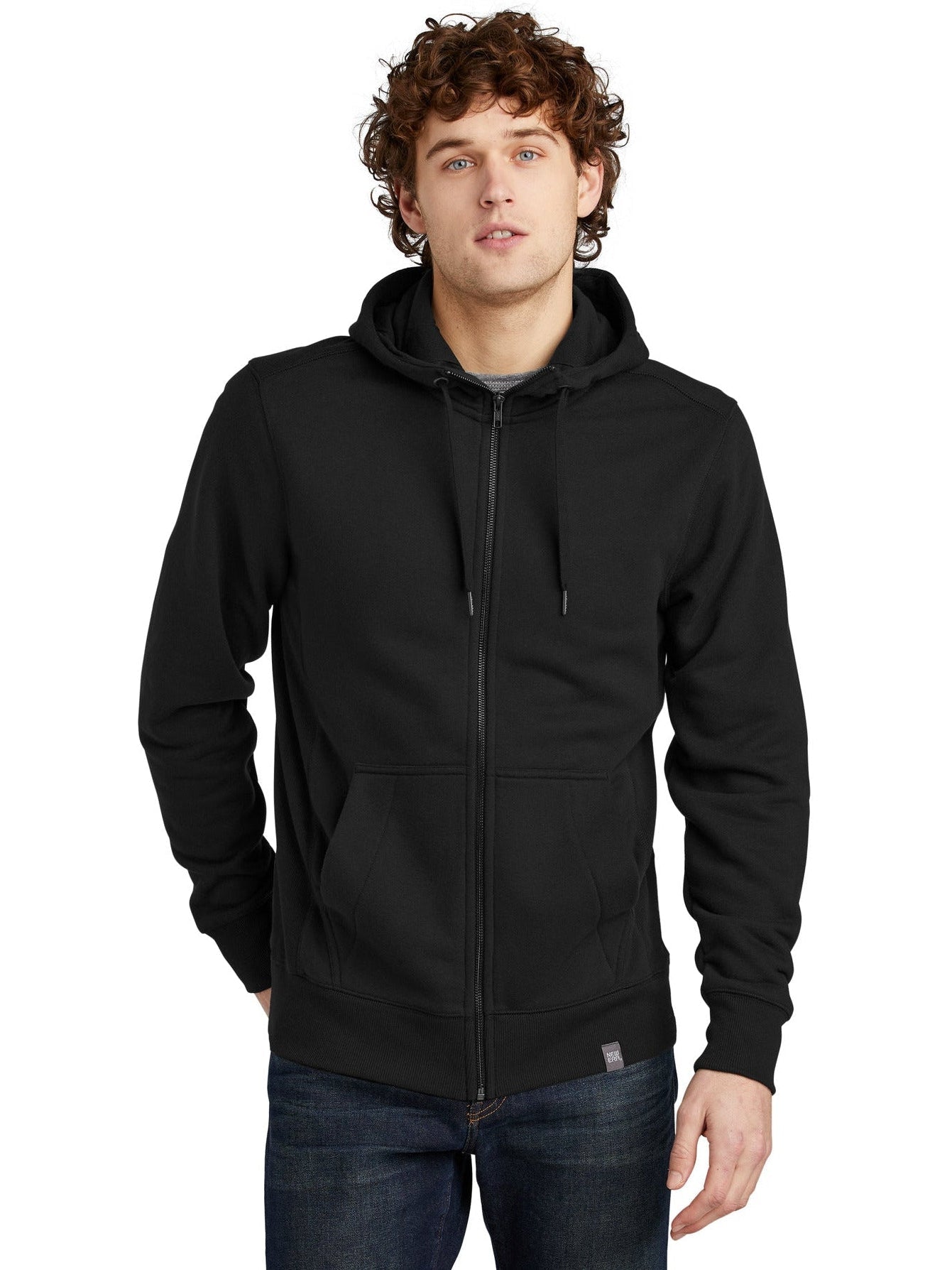 no-logo New Era French Terry Full-Zip Hoodie-Regular-New Era-Thread Logic