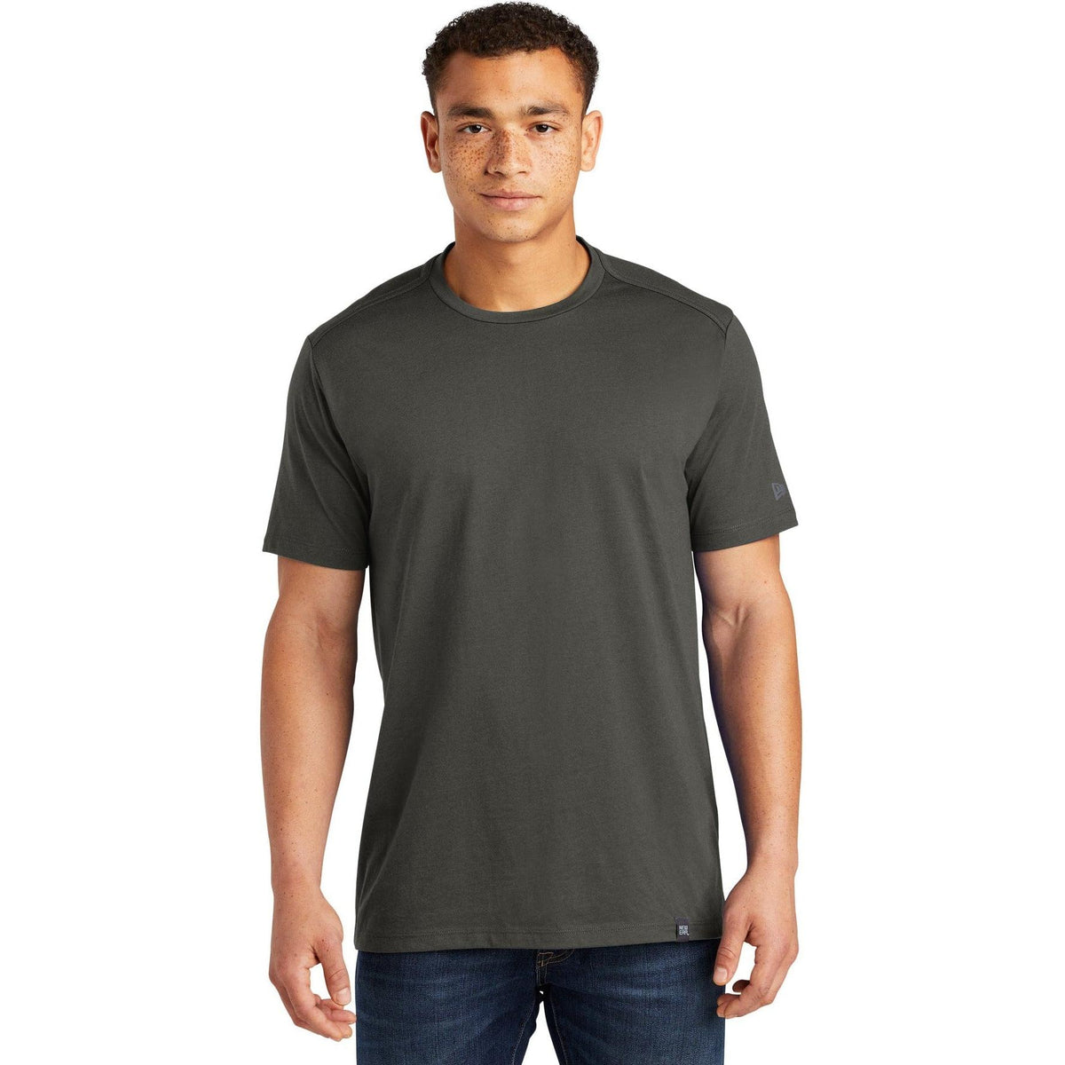 no-logo New Era Heritage Blend Crew Tee-Polos-New Era-Thread Logic