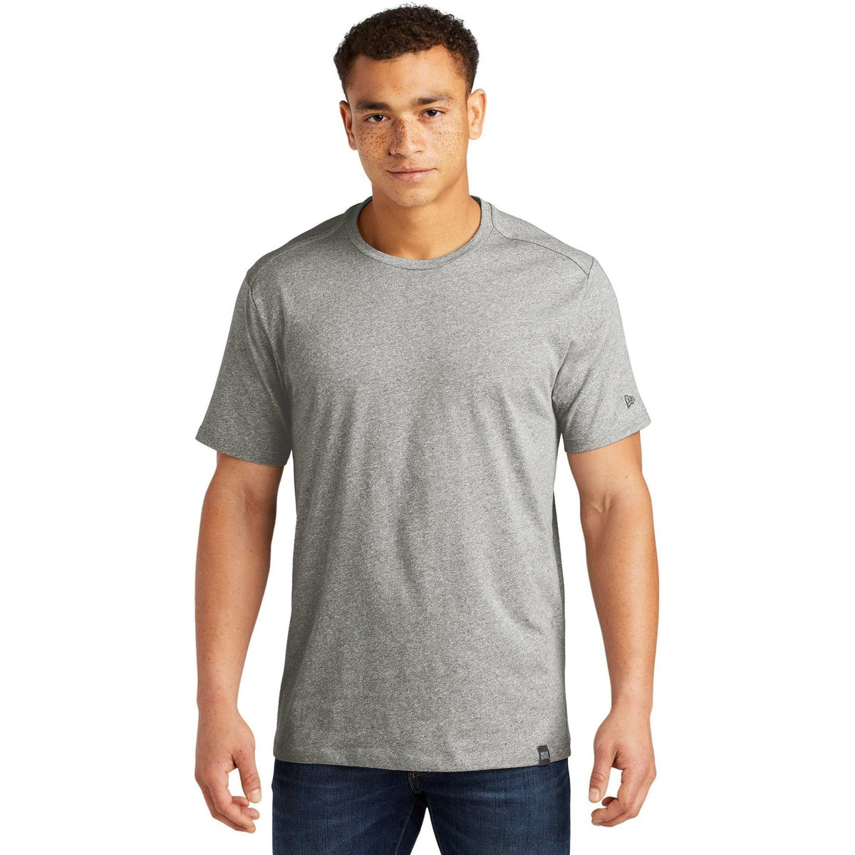 no-logo New Era Heritage Blend Crew Tee-Polos-New Era-Thread Logic