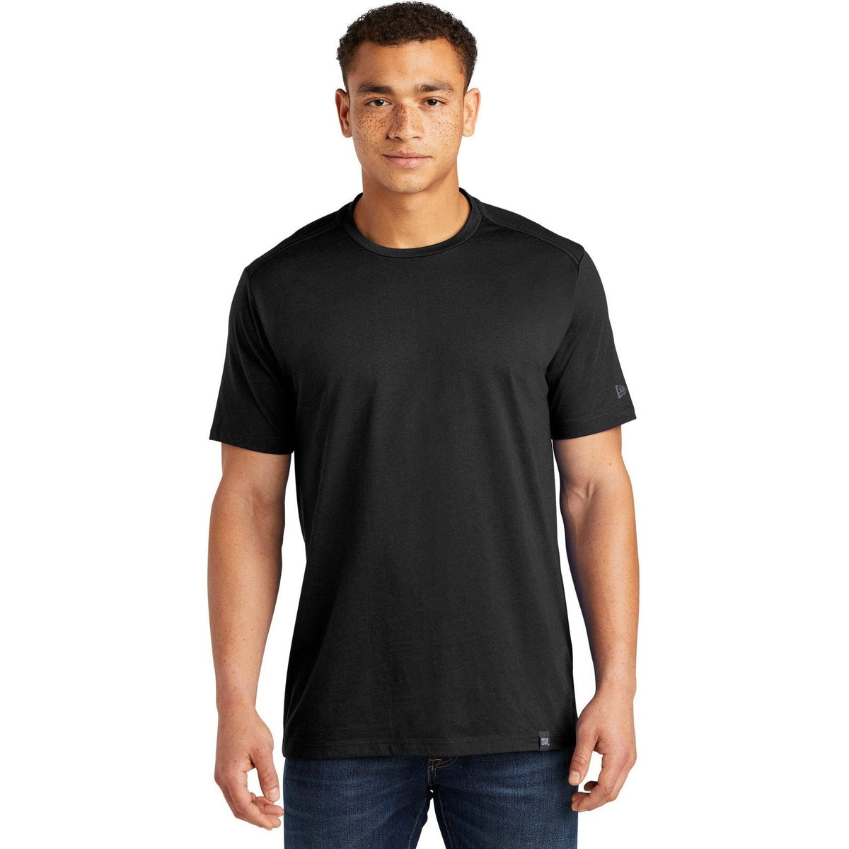 no-logo New Era Heritage Blend Crew Tee-Polos-New Era-Thread Logic
