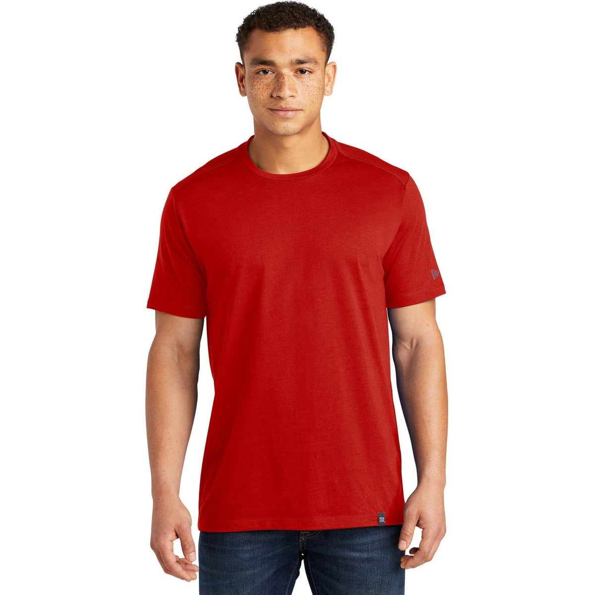 no-logo New Era Heritage Blend Crew Tee-Polos-New Era-Thread Logic