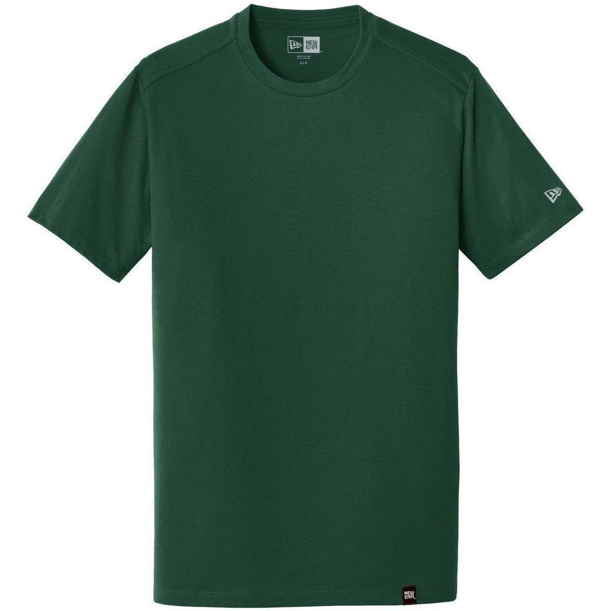 no-logo New Era Heritage Blend Crew Tee-Polos-New Era-Dark Green-S-Thread Logic