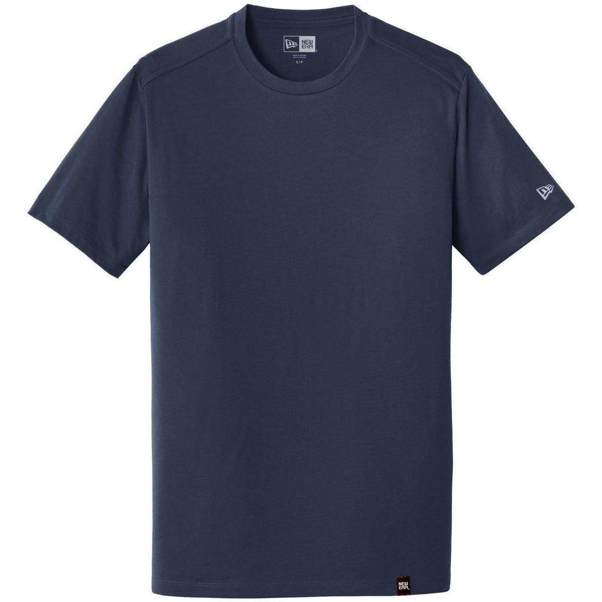 no-logo New Era Heritage Blend Crew Tee-Polos-New Era-True Navy-S-Thread Logic