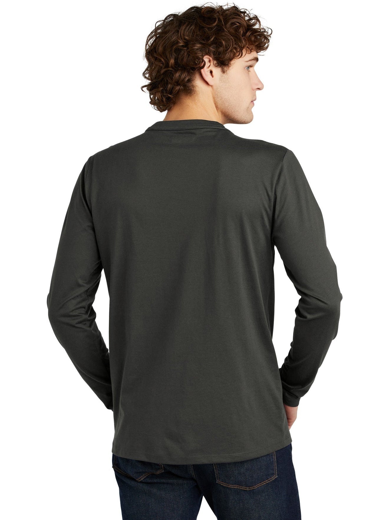 no-logo New Era Heritage Blend Long Sleeve Crew Tee-Regular-New Era-Thread Logic