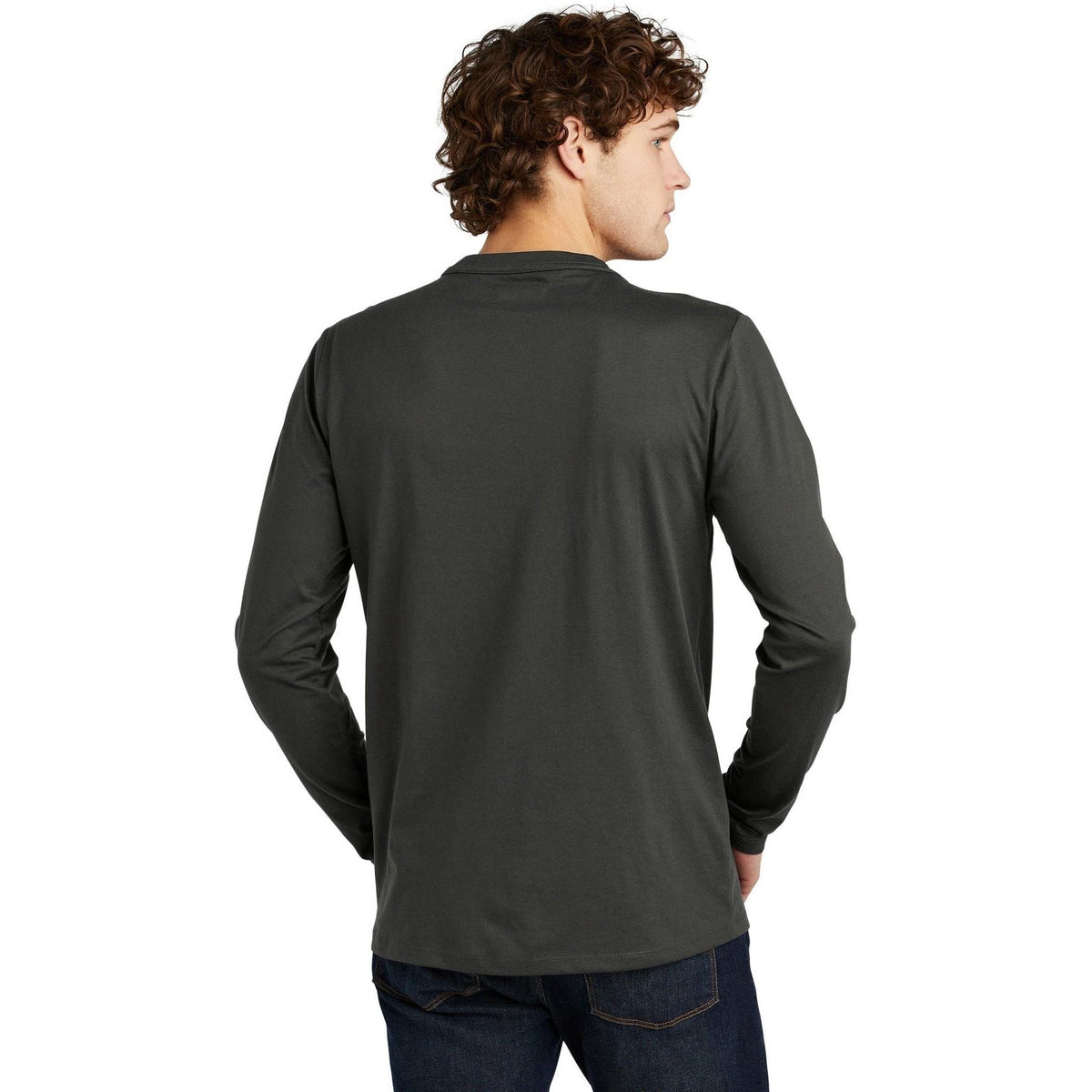 no-logo New Era Heritage Blend Long Sleeve Crew Tee-Regular-New Era-Thread Logic