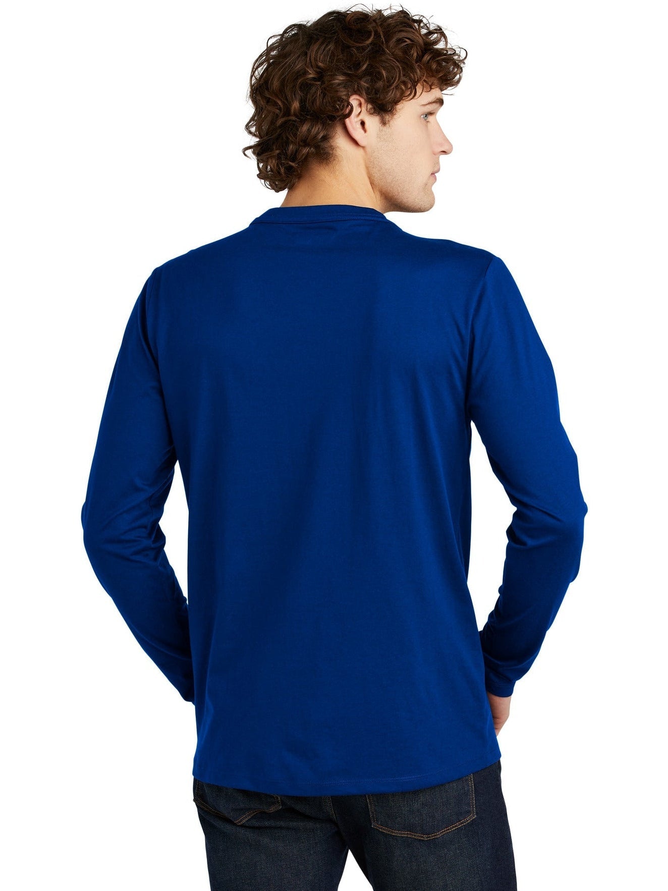 no-logo New Era Heritage Blend Long Sleeve Crew Tee-Regular-New Era-Thread Logic