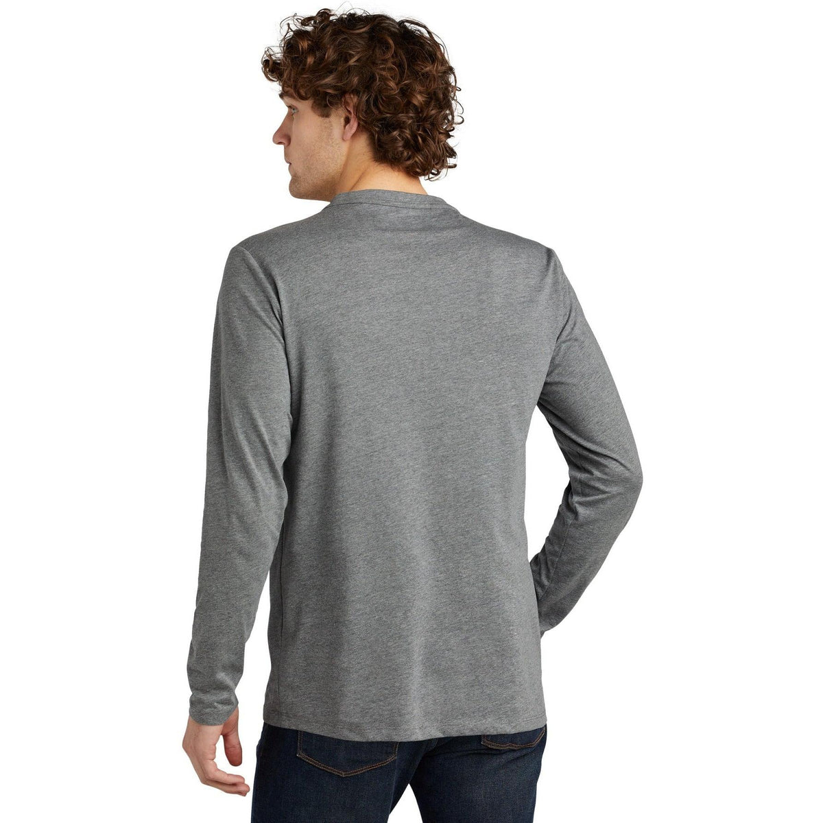 no-logo New Era Heritage Blend Long Sleeve Crew Tee-Regular-New Era-Thread Logic