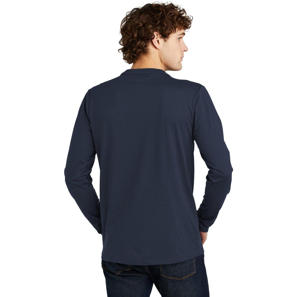 no-logo New Era Heritage Blend Long Sleeve Crew Tee-Regular-New Era-Thread Logic