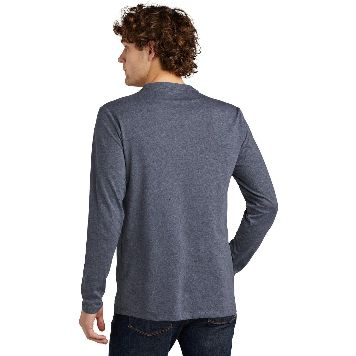 no-logo New Era Heritage Blend Long Sleeve Crew Tee-Regular-New Era-Thread Logic